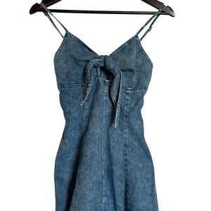 Denim Spaghetti Strap Romper